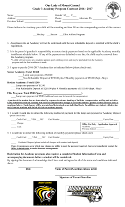 Gr. 3 Academy Contract