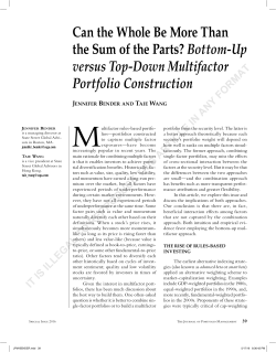 Full Text - The Journal of Portfolio Management
