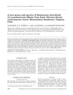 A new genus and species of filamentous microfossil of