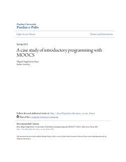 A case study of introductory programming with - Purdue e-Pubs