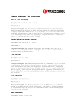 Beginner Wakeboard Trick Descriptions