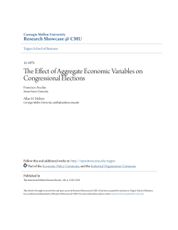 The Effect of Aggregate Economic Variables on Congressional