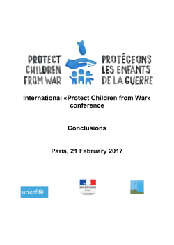 International &laquo;Protect Children from War&raquo; conference Conclusions