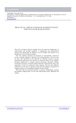 PRACTICAL APPLICATIONS OF RADIOACTIVITY AND NUCLEAR