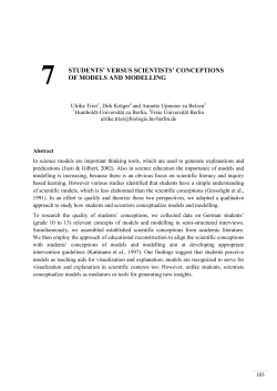 7 students` versus scientists` conceptions of models and modelling