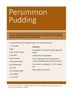 2 cups persimmon pulp (roughly 4 large or 6 small persimmons) 1 1