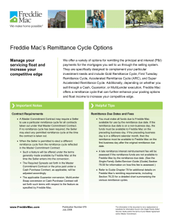 Remittance Cycle Options fact sheet