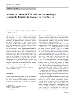 Analysis of ribosomal RNA indicates seasonal fungal community
