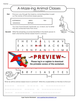 A-Maze-ing Animal Classes - Super Teacher Worksheets
