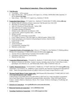 Researching in Connecticut - Connecticut Society of Genealogists