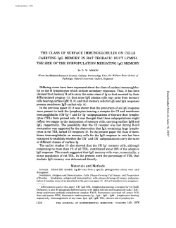 THE CLASS OF SURFACE IMMUNOGLOBULIN ON CELLS