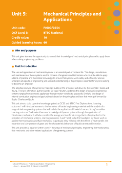Unit 5: Mechanical Principles and Applications - Edexcel
