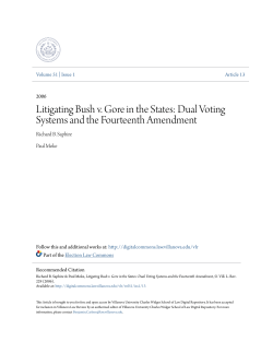 Litigating Bush v. Gore in the States: Dual Voting