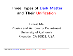 Three Types of Dark Matter and Their Unification
