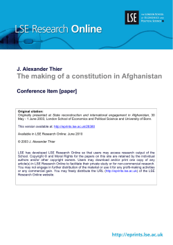 The making of a constitution in Afghanistan