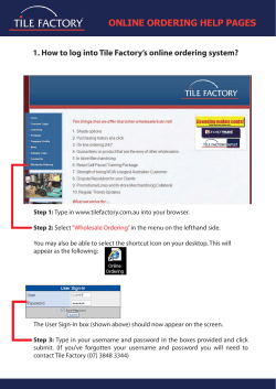 1. How to log into Tile Factory`s online ordering system?