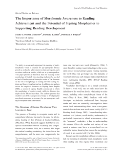 The Importance of Morphemic Awareness to