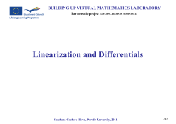 Linearization and Differentials