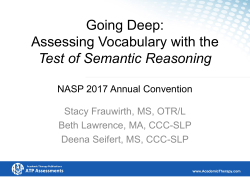 NASP Presentation 2017 - Academic Therapy Publications