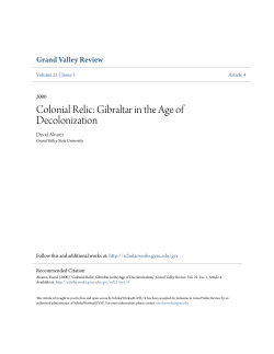 Colonial Relic: Gibraltar in the Age of Decolonization