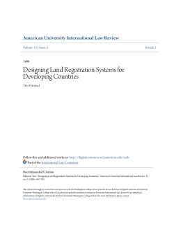 Designing Land Registration Systems for Developing Countries