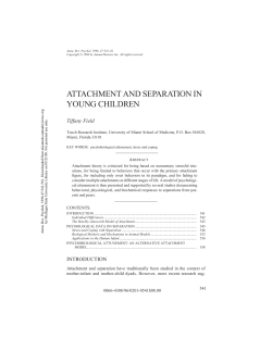 attachment and separation in young children - MSU-Epi