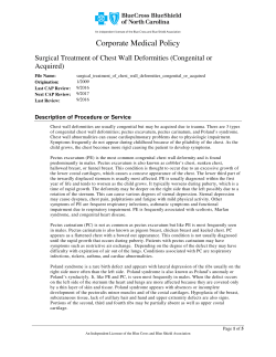 Surgical Treatment of Chest Wall Deformities