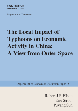 The Local Impact of Typhoons on Economic Activity in China: A View
