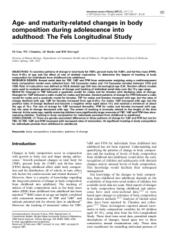 Age- and maturity-related changes in body composition
