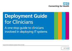 Deployment Guide For Clinicians