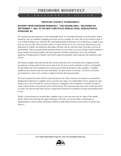 Theodore Roosevelt, excerpt from &ldquo;The Square Deal&rdquo;