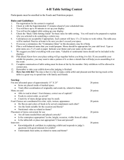 4-H Table Setting Contest - Oregon State University Extension Service