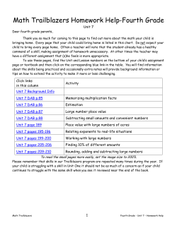 Math Trailblazers Homework Help