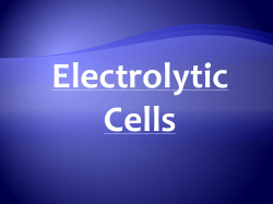 Electrolytic Cells