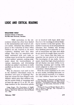logic and critical reading