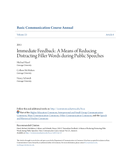 A Means of Reducing Distracting Filler Words during Public Speeches