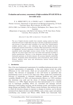 Evaluation and accuracy assessment of high-resolution