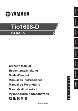 Tio1608-D Owner`s Manual