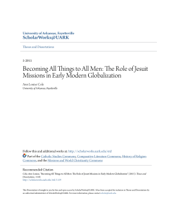The Role of Jesuit Missions in Early Modern Globalization