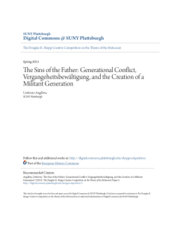 The Sins of the Father: Generational Conflict, Vergangeheitsbew&Atilde;