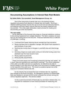 Documenting Assumptions in Interest Rate Risk Models