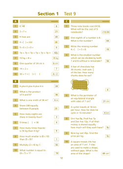 Times Tables Tests Answers 2