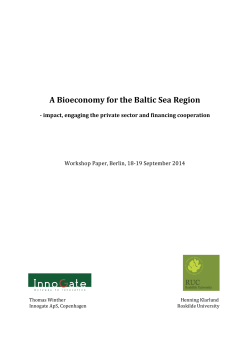 A Bioeconomy for the Baltic Sea Region