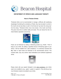 How to thicken drinks