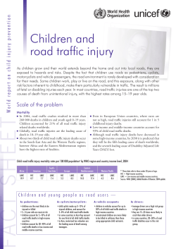 Children and road traffic injury