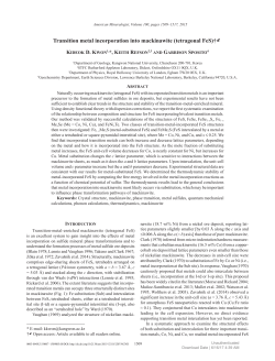 Transition metal incorporation into mackinawite (tetragonal FeS)&dagger;k