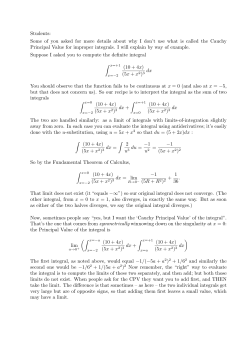Cauchy Principal Value