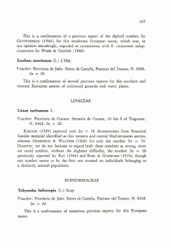 This is a confirmation of a previous report of the diploid number, by