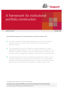 A framework for institutional portfolio construction