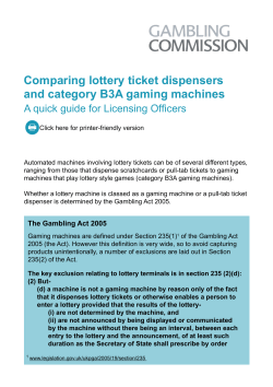 Comparing lottery ticket dispensers and category b3a gaming